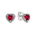 Aretes Corazon Rojo