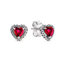 Aretes Corazon Rojo