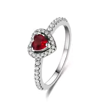 Anillo Corazon Rojo