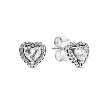 Aretes Corazon Blancos