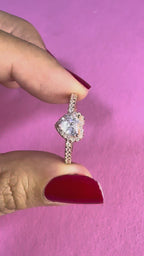 ANILLO BAÑO ROSA CORAZON BLANCO — video real