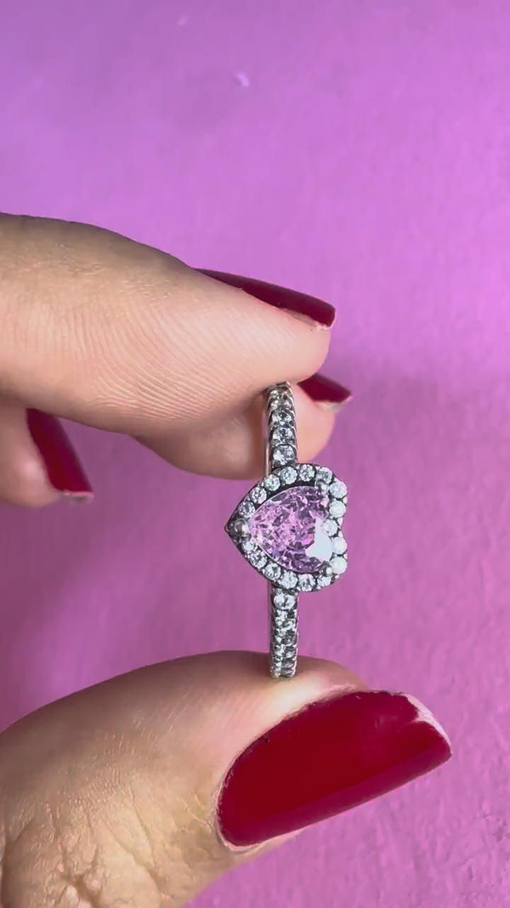 ANILLO CORAZON ROSA — video real