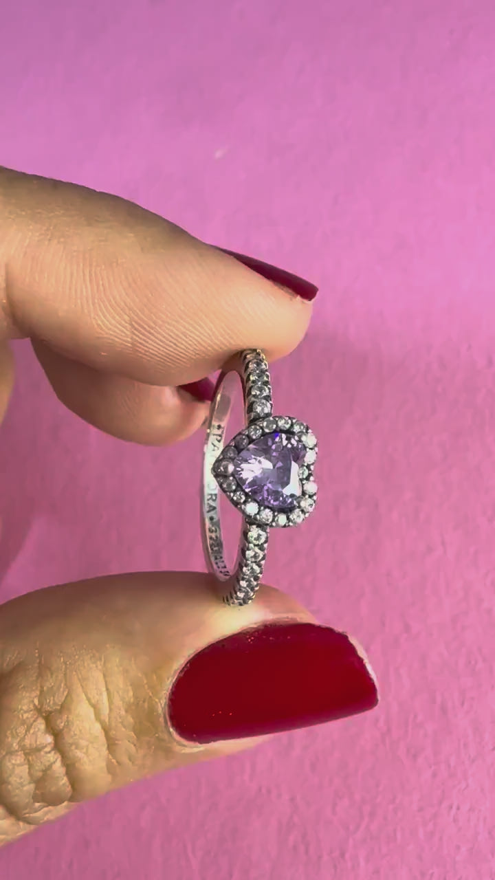 ANILLO CORAZON MORADO — video real