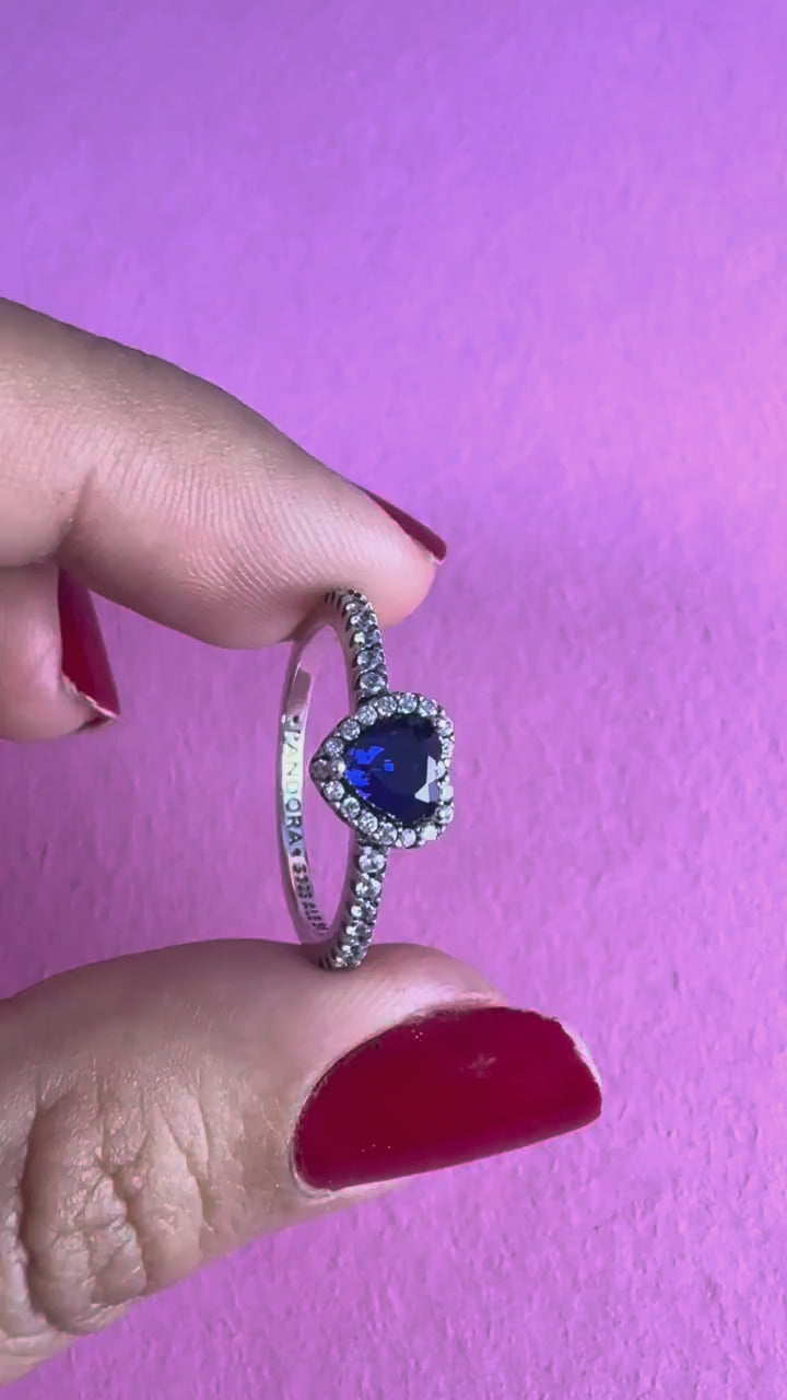 ANILLO CORAZON AZUL — video real
