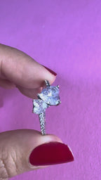 ANILLO DOBLE CORAZON PLATEADO — video real